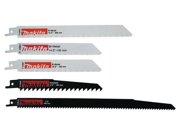 Makita - Saber saw blade set - for tre, mild steel - 5 deler
