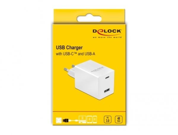 DeLOCK 41448, Sisätila, AC, 20 V, Valkoinen