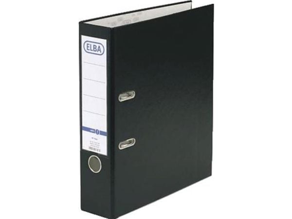 Elba Folder rado basic A4 Ryggbredd: 80 mm Svart 2 hängare 10456SW