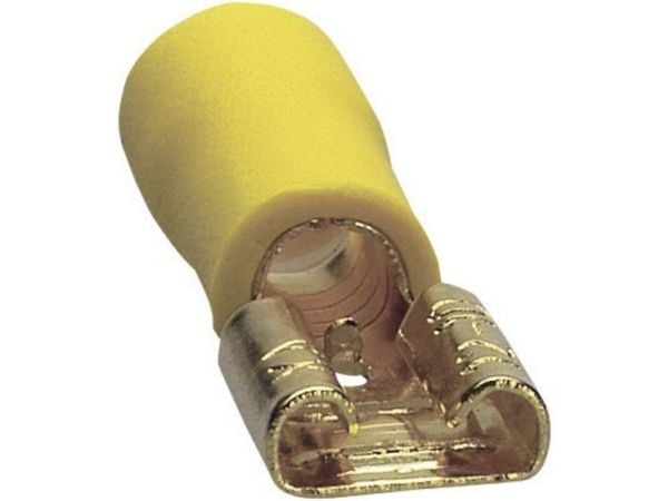 Sinuslive bil HiFi flattstiftholder-sett med 10 stk. 6 mm² 6,3 mm forgylt