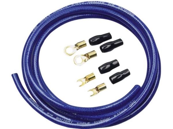 Sinuslive bil HiFi strømkabelsett 16 mm² forgylt