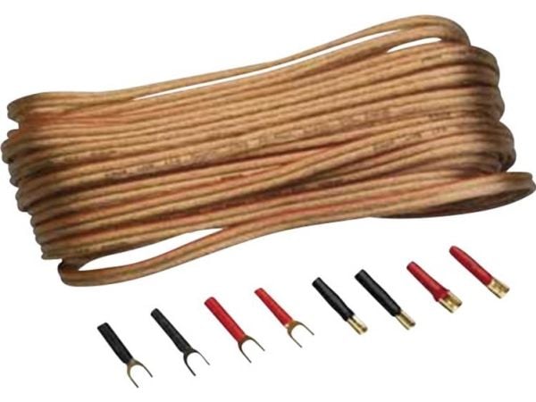 Sinuslive Car HiFi kaiutinkaapelisarja 2 x 2,5 mm² 10,00 m kullatut, sis. pistokkeen
