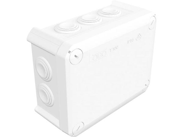 OBO Taontalaatikko T10010 kpl M25 kalvot151x117 mm, valkoinen halogeeniton