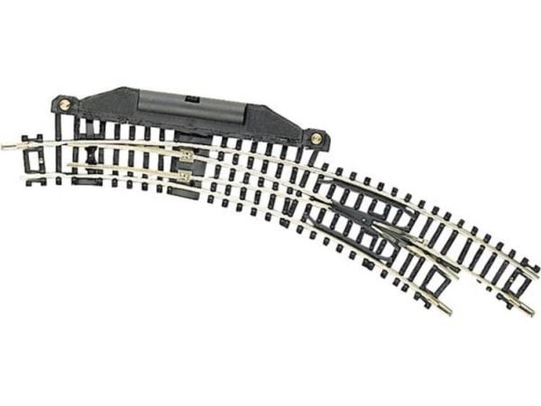 Fleischmann skinne 22275 (uten ballast) kurvesporskifte, elektrisk, høyre 42° 194,6 mm, 228,2 mm