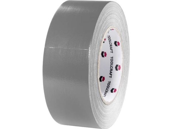 TOOLCRAFT 54B48L20AC tekstilgaffatape grå 20 m x 48 mm (1 stk)