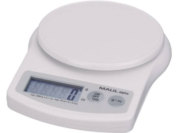 MAUL 1645002, Elektronisk postvekt, 5 kg, 1 g, 2 g, Hvit, Digitalt