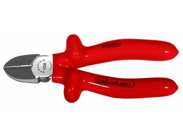 Bernstein 13-106 VDE, Diagonal tang, Stål, Rød, 165 mm, 210 g