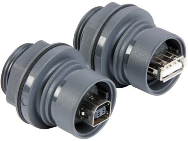 USB-stik PXP6042/B, forside type B, bakside type A (PXP6042/B Bulgin) – 1 stk