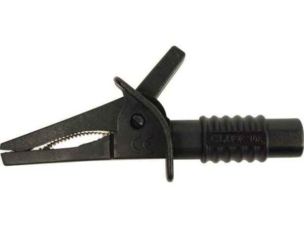 Cliff CRC/01 Krokotiiliklipsin turvaliitin 4 mm CAT II 1000 V, CAT III 600 V Musta