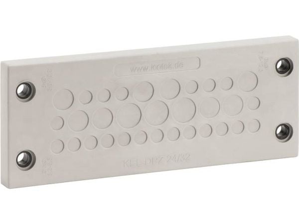 Icotek KEL-DPZ 24/16 Kabelgennemføringsplade Klemme-diameter (max.) 22 mm Polyamidi , Elastomeeri Grå, Sort 1 stk