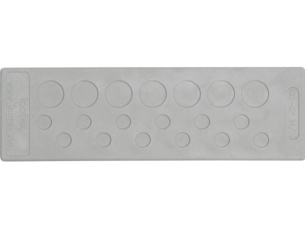 Icotek KEL-DP 24/17 Kabelgennemføringsplade Klemme-diameter (max.) 12.6 mm Elastomeeri Grå 1 stk