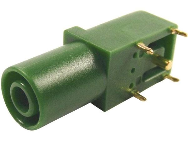 Cliff FCR7350G Turvallisuuslaboratorioliitin Liitin, kulmaliitin Nastan halkaisija: 4 mm Vihreä 1 kpl