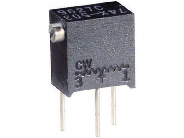 Vishay T63XB101KT20, Konform beleggstynner, Blå, Metall, Rett, Hankjønn, 250 V