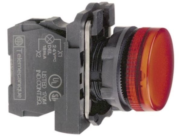 Schneider Electric XB5AVB4, Punainen, IP66, CSA, 24 V, 2,2 cm