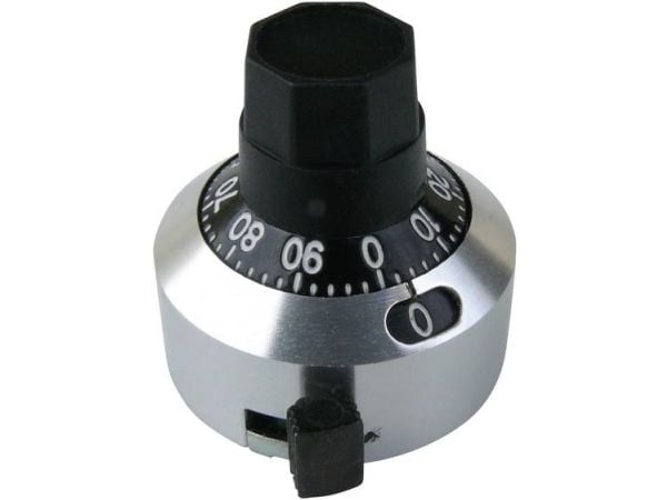 Bourns H-22-6A Mittakello asteikolla Kromi (satiini) (Ø x K) 22,2 mm x 21,3 mm 1 kpl 1 kpl