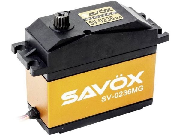 Savox SV-0236MG, Servo, Metalli, Musta, Oranssi