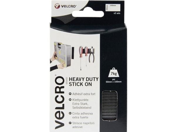 Velcro VEL-EC60239, Musta, 50 mm, 100 mm, 2 kpl