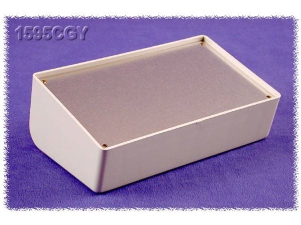 Hammond Electronics 1595CGY Pult-kabinet (L x B x H) 161 x 96 x 58 mm ABS Grå 1 stk