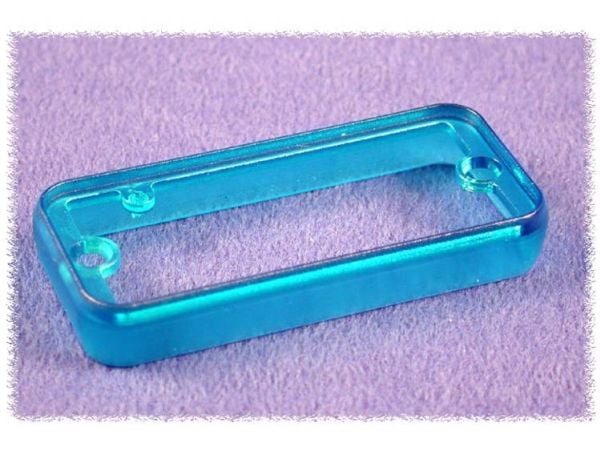 Hammond Electronics 1455TBTBU 1455TBTBU rammer (L x B x H) 8 x 160 x 51,5 mm ABS blå (transparent) 2 stk