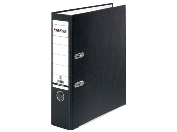 Falken mappe Recycolor A4 ryggbredde 80 mm sort 2 bøyler 11285558