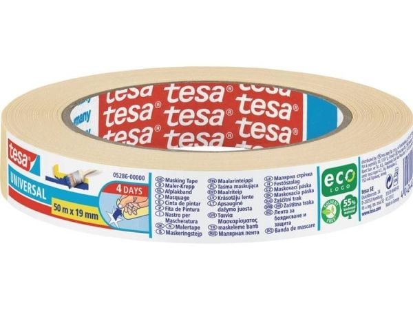 Tesa - Maskeringstape - 19 mm x 50 m - gemse