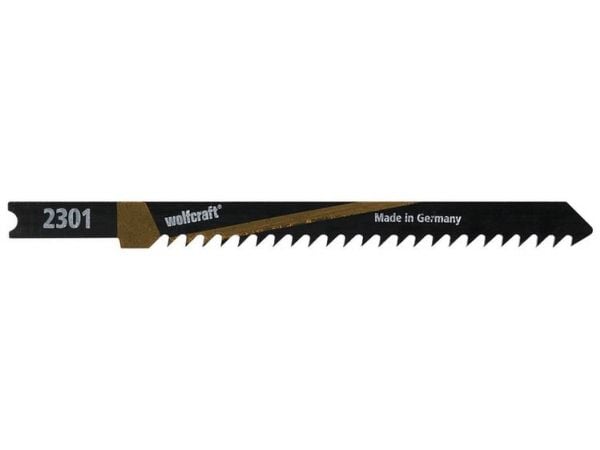 wolfcraft GmbH 2301000, Stikksagblad, Sponplate, Kryssfiner, Mykt tre, High Carbon Steel (HCS), 7,5 cm, 3 mm, 10 cm