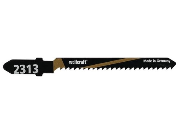 wolfcraft GmbH 2313000, Stikksagblad, Sponplate, Kryssfiner, Mykt tre, High Carbon Steel (HCS), 5 cm, 2 mm, 2 cm