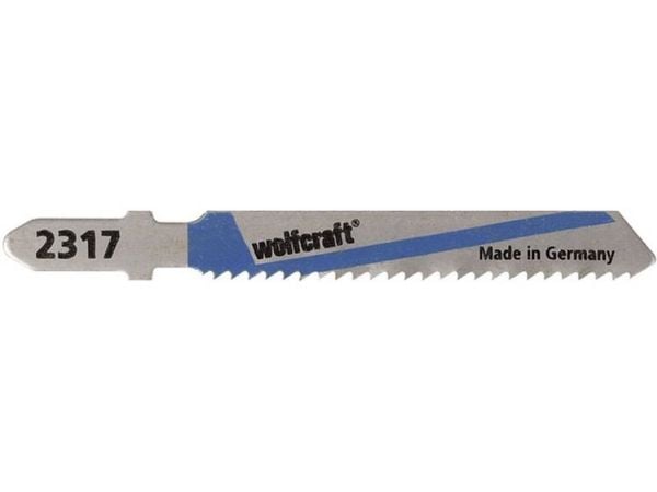wolfcraft GmbH 2367000, Stikksagblad, Aluminium, Rustfri stålplate (tynn), Høy-Hastighets Stål (HHS), 5 cm, 2 mm, 6 mm