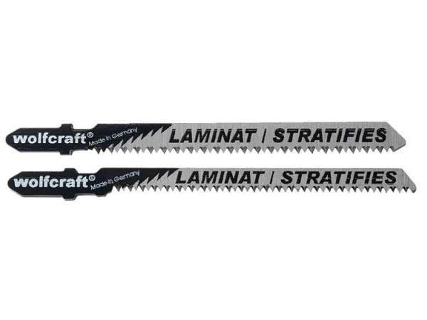 wolfcraft GmbH 2379000, Stikksagblad, Sponplate, Laminat, Parkett, High Carbon Steel (HCS), Rustfritt stål, 7,5 cm, 1,65 mm