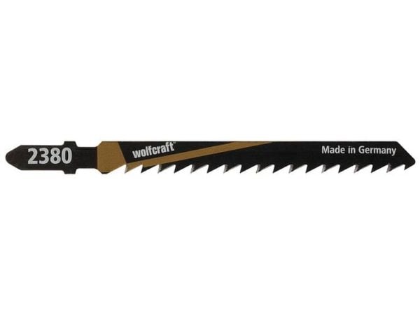 wolfcraft GmbH 2380000, Stikksagblad, Løvtre, MDF, Mykt tre, High Carbon Steel (HCS), Sort, Hvit, Gult, 7,5 cm, 4 mm