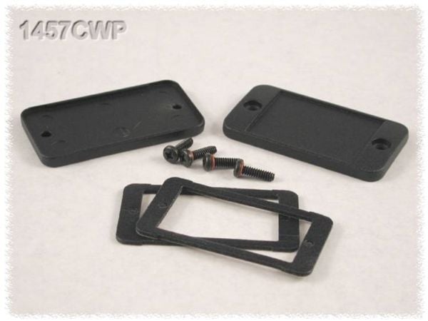 Hammond Electronics 1457CWPF-10 endplate med flens (L x B x H) 12 x 59 x 31 mm aluminium sort 10 stk