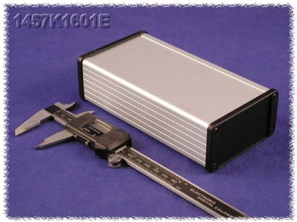Hammond Electronics 1457KEP Päätylevy ilman laippaa (L x S x K) 5 x 84 x 44 mm Alumiini Musta 2 kpl