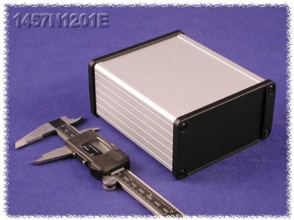 Hammond Electronics 1457N1201EBK universalkabinett 120 x 104 x 55 aluminium svart 1 stk
