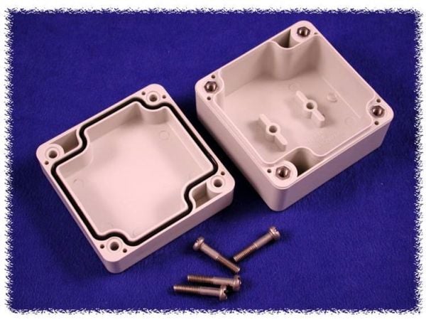 Hammond Electronics 1554B2GY Universalskap 65 x 65 x 40 Polykarbonat Grå 1 stk