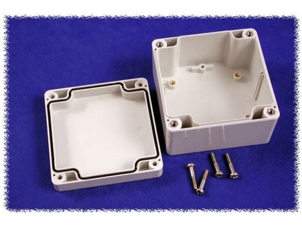 Hammond Electronics 1554E2GY Yleiskotelo 90 x 90 x 60 Polykarbonaatti Harmaa 1 kpl