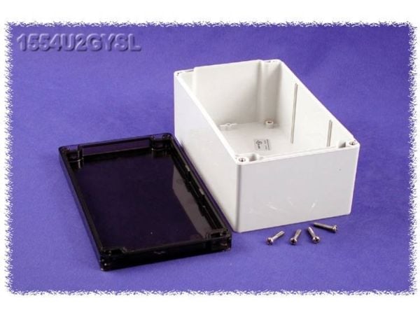 Hammond Electronics 1554U2GYSL Yleiskotelo 200 x 120 x 90 Polykarbonaatti Harmaa 1 kpl