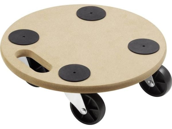 Meister Werkzeuge 0821350 transportvogn i tre, bæreevne (maks.): 150 kg, 350 x 350 x 100 mm, antall hjul 4