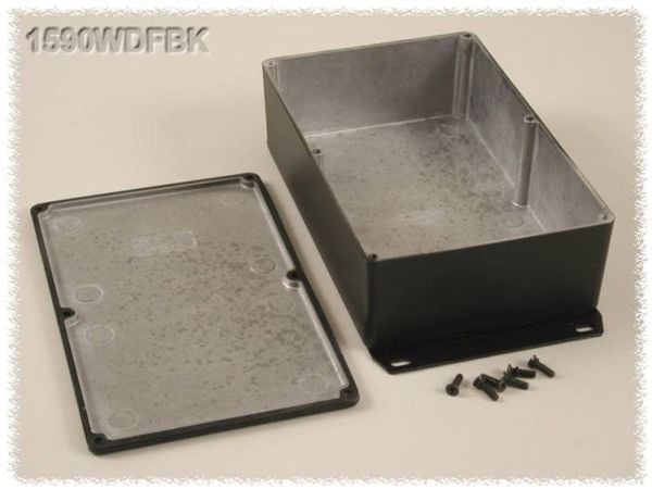 Hammond Electronics universalkabinett 1590WDFBK 187,5 x 119,5 x 56 mm aluminium svart (1 stk.)