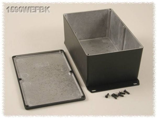 Hammond Electronics 1590WEFBK universalkabinett 187,5 x 119,5 x 82 mm aluminium sort 1 stk Hammond Electronics 1590WEFBK universalkabinett 187,5 x 119,5 x 82 mm aluminium sort 1 stk