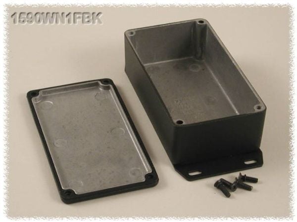 Hammond Electronics 1590WNFBK universalkabinett 121 x 66 x 40 aluminium sort (1 stk)