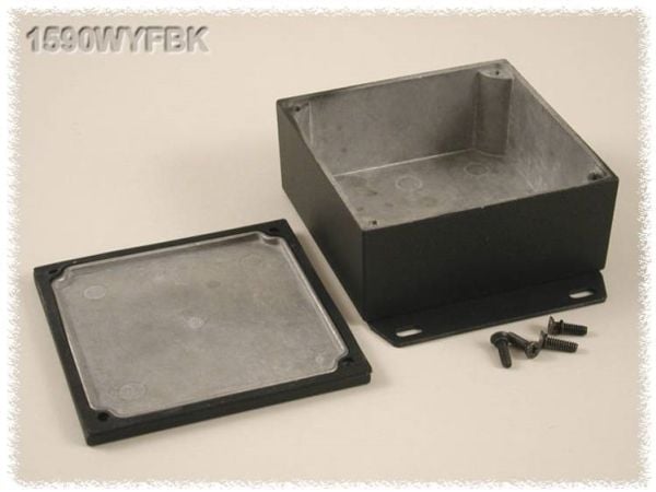 Hammond Electronics 1590WYFBK Yleiskaappi 92 x 92 x 42 Alumiini Musta 1 kpl 1 kpl