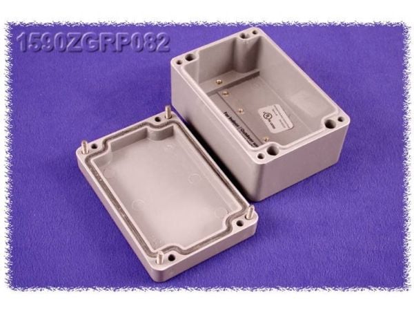 Hammond Electronics 1590ZGRP082 universalkabinett 110 x 75 x 55 polyester grå (1 stk) Hammond Electronics 1590ZGRP082 universalkabinett 110 x 75 x 55 polyester grå (1 stk)