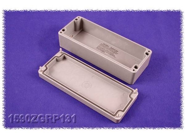 Hammond Electronics 1590ZGRP131 Yleiskotelo 190 x 75 x 55 Polyesteri Harmaa 1 kpl