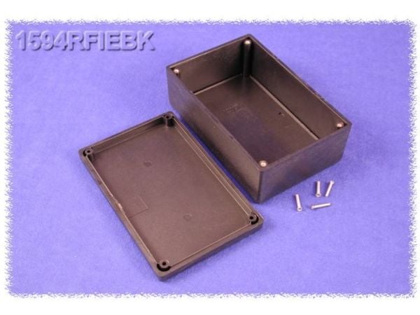 Hammond Electronics 1594RFIEBK universal-kabinett 167 x 107 x 65 ABS sort - 1 stk