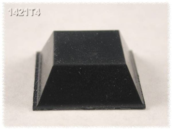 Hammond Electronics 1421T4 chassiføtter selvklebende, rund svart (Ø × H) 20,5 × 7,6 mm, 24 stk