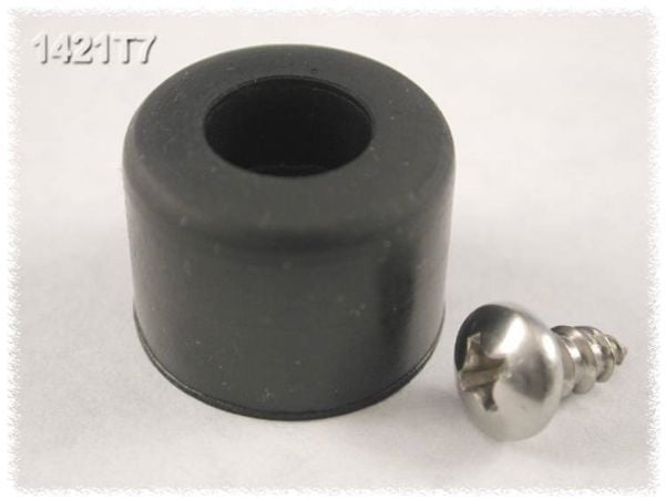 Hammond Electronics 1421T7 Alustan jalka itseliimautuva, pyöreä musta (Ø x K) 19 mm x 12,7 mm 24 kpl