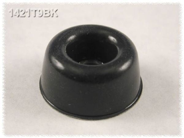 Hammond Electronics 1421T9BK chassisfot selvklebende rund sort (Ø x H) 22,3 x 10,2 mm 24 stk