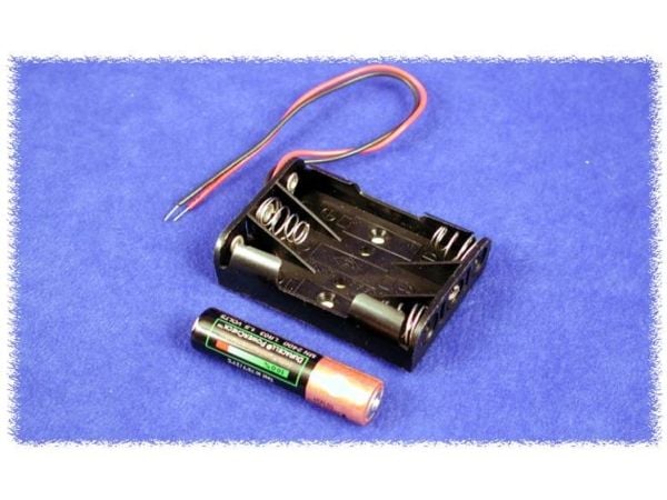 Hammond Electronics BH3AAAW batteriholder 3 x AAA plast svart 1 stk