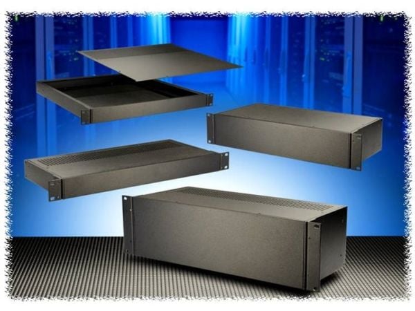 Hammond Electronics RM2U1908SBK universal-kabinett 203 x 421 x 89 aluminium sort 1 stk