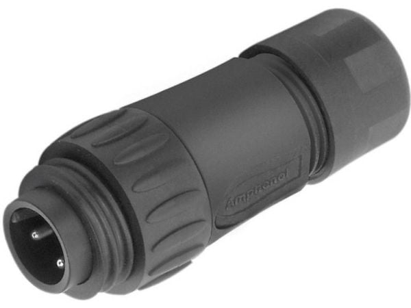 Amphenol C016 20H003 110 12, 22 A, 400 V, 4P, Rak, Hankoppling, Silver